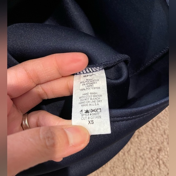 CHARLOTTE RUSSE Junior Navy Blue Tube Playsuit Jumpshort - Picture 3 of 10